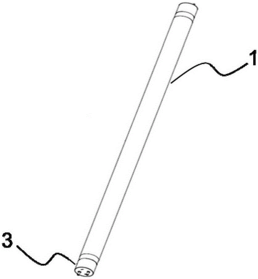 Lamp tube of LED straight-tube lamp and lamp cap connecting method