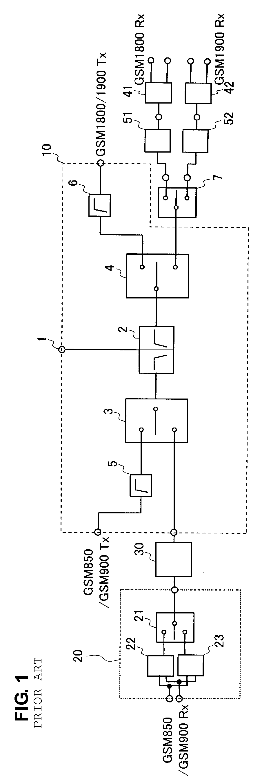 Composite high-frequency component and mobile communication apparatus