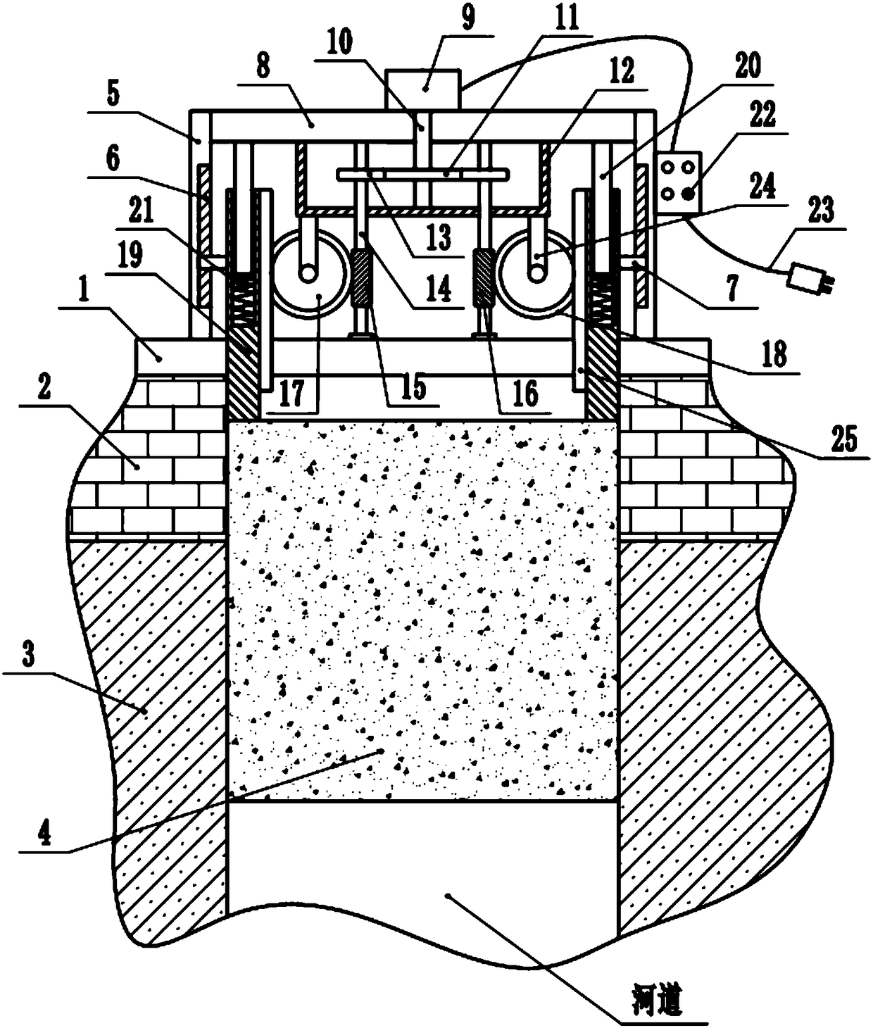 Gate device for hydraulic engineering and using method thereof