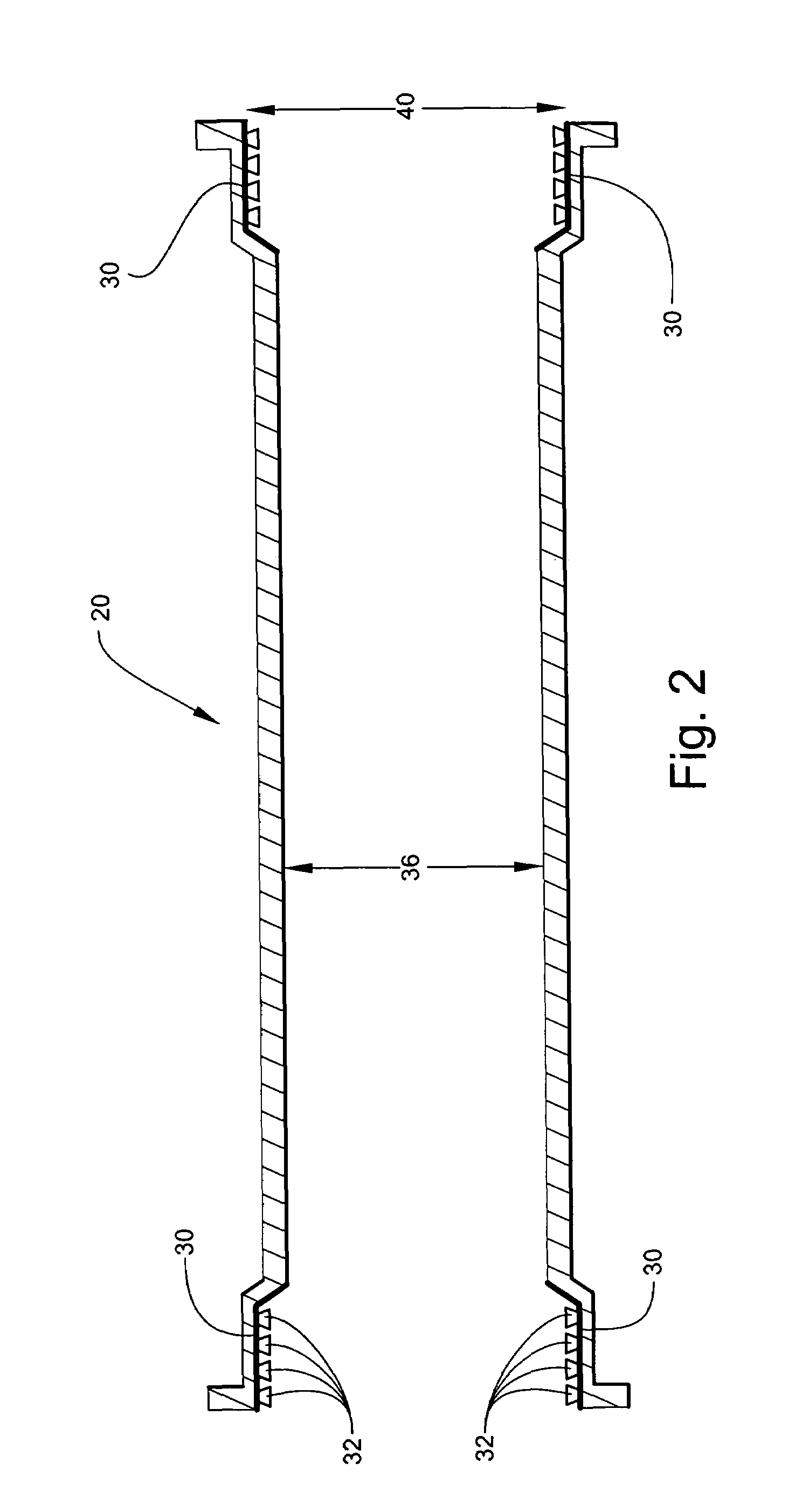 Hollow fiber membrane contactor and method of making same