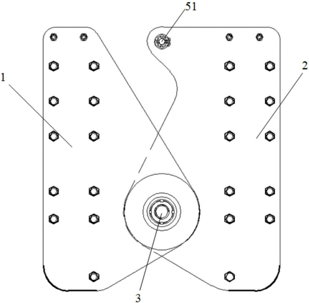 Sugarcane harvester conveying arm rotation joint