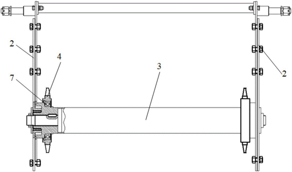 Sugarcane harvester conveying arm rotation joint