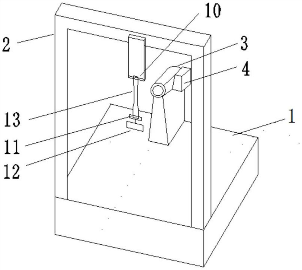 Insulating material thermal aging test device and test method based on visual identification