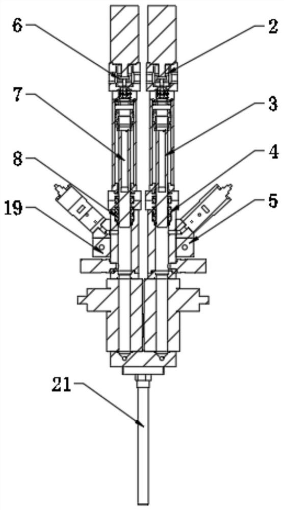 Two-component servo metering cylinder