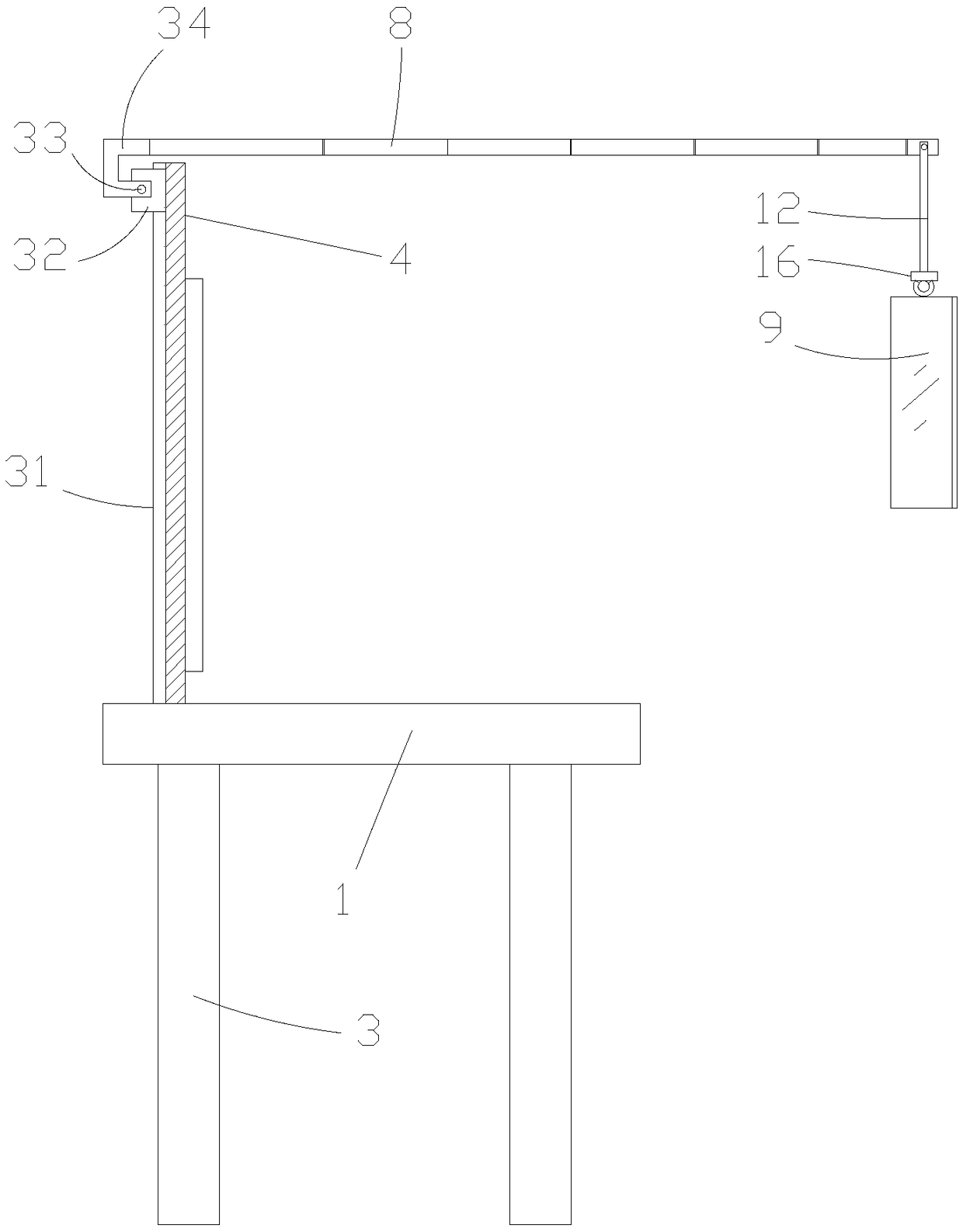 Full-angle-of-view image dressing table with hidden reflective mirrors