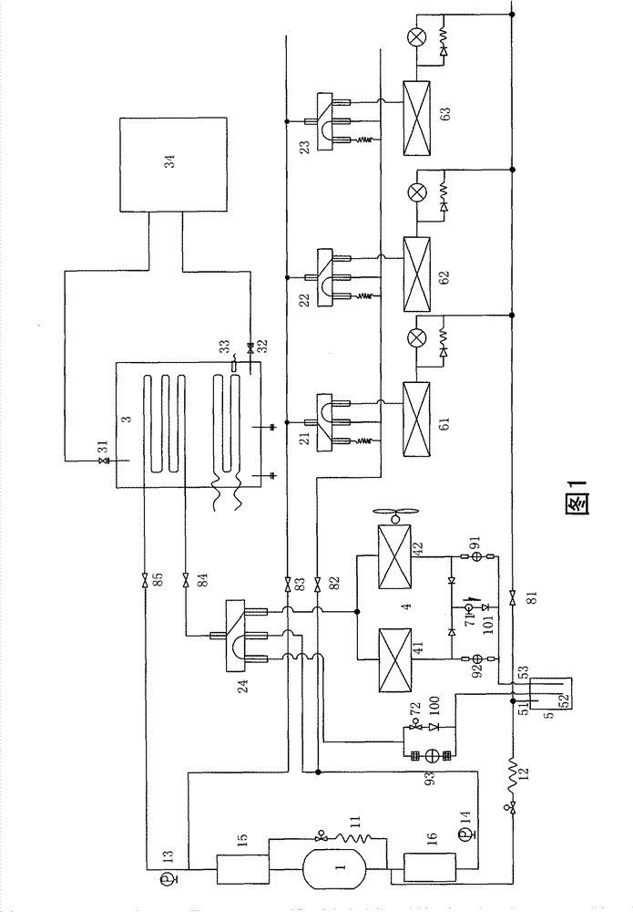 Air conditioner heat pump hot water unit