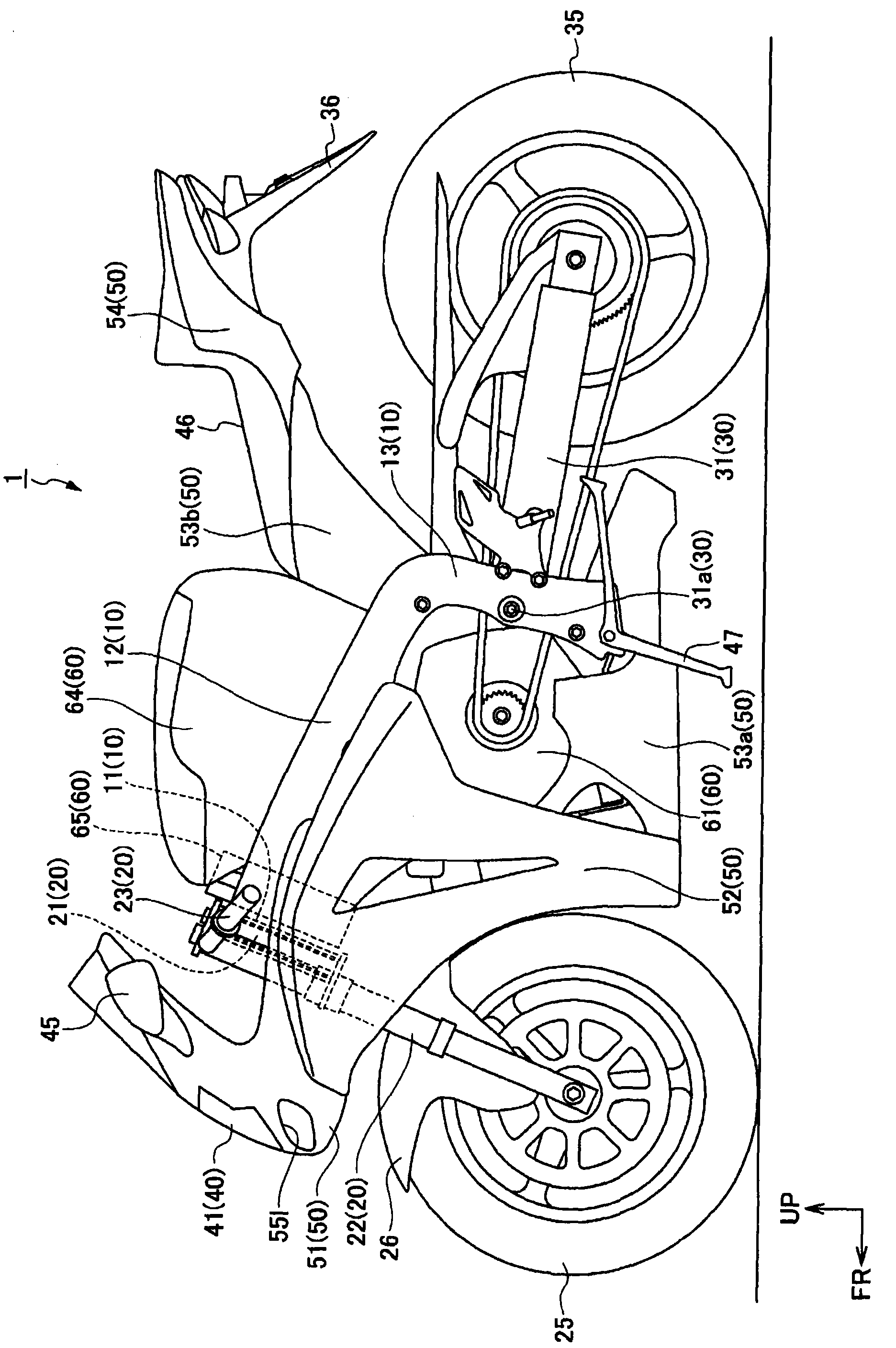 Storage structure for power connector for straddle-type vehicles