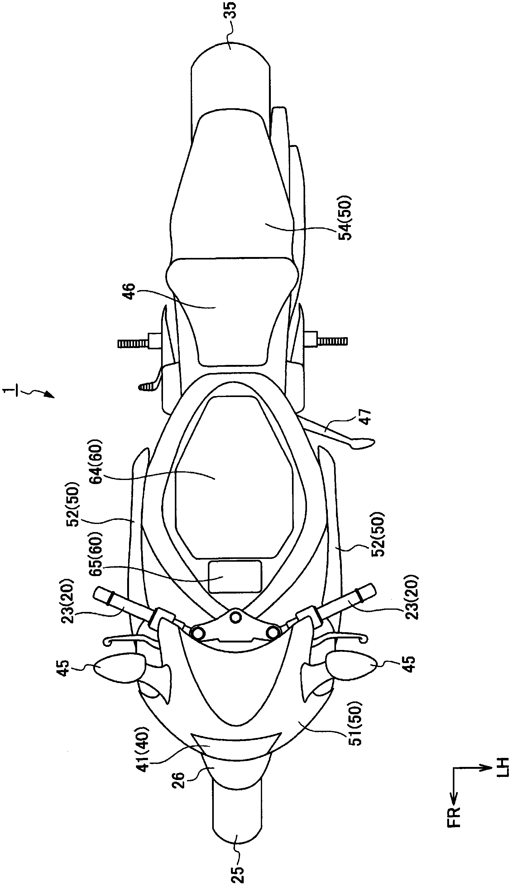 Storage structure for power connector for straddle-type vehicles