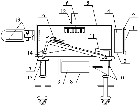 A multifunctional down filling workbench of a down filling machine for garment processing