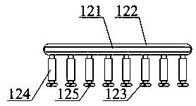 A multifunctional down filling workbench of a down filling machine for garment processing