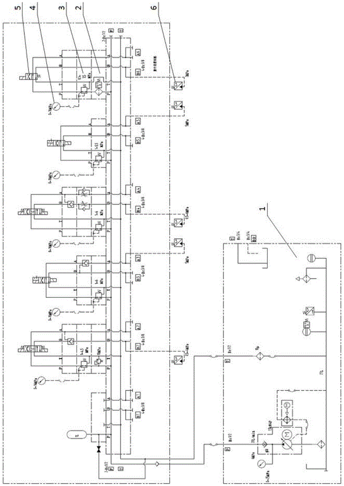 Centralized lubrication system of hydraulic station