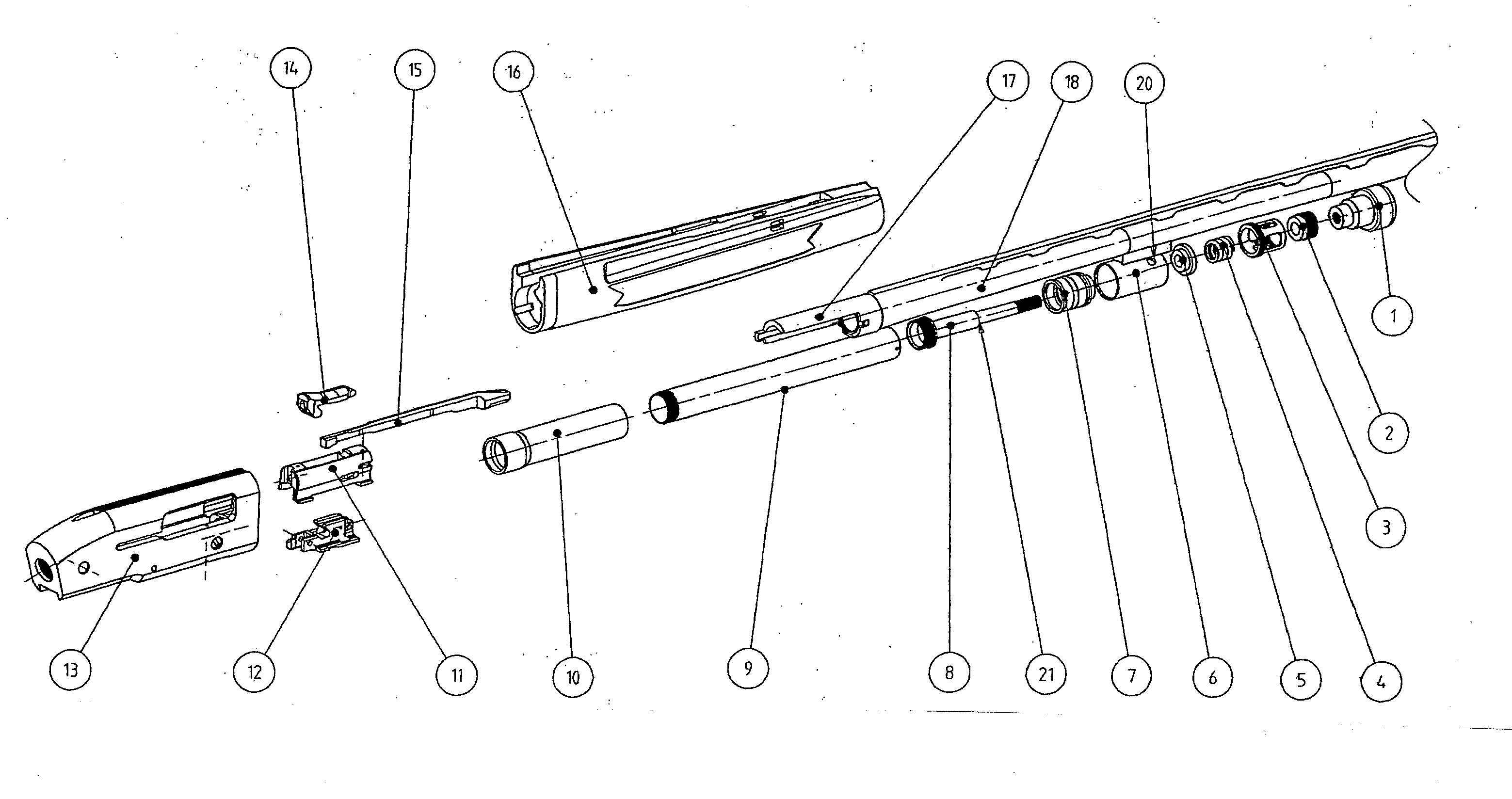 Novel operating system in the semi-automatic firearms