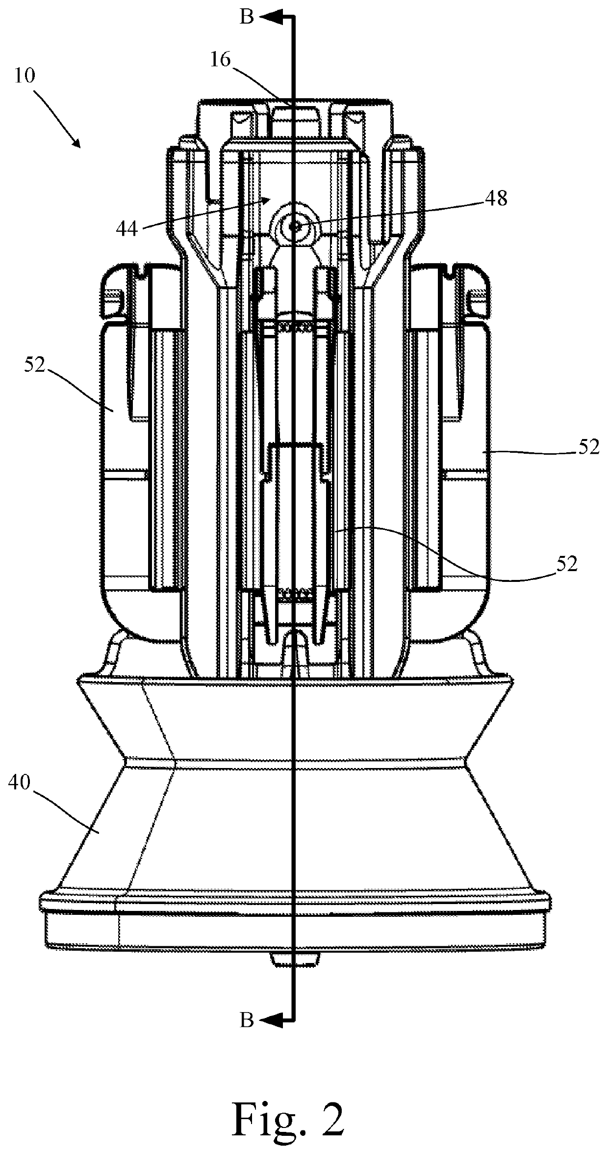 Mounting method of a rotor assembly comprising a bearing into a frame comprising adhesive