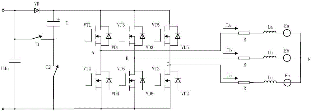 Method for acquiring compensating voltage restraining commutation torque pulsation device of brushless direct-current motor