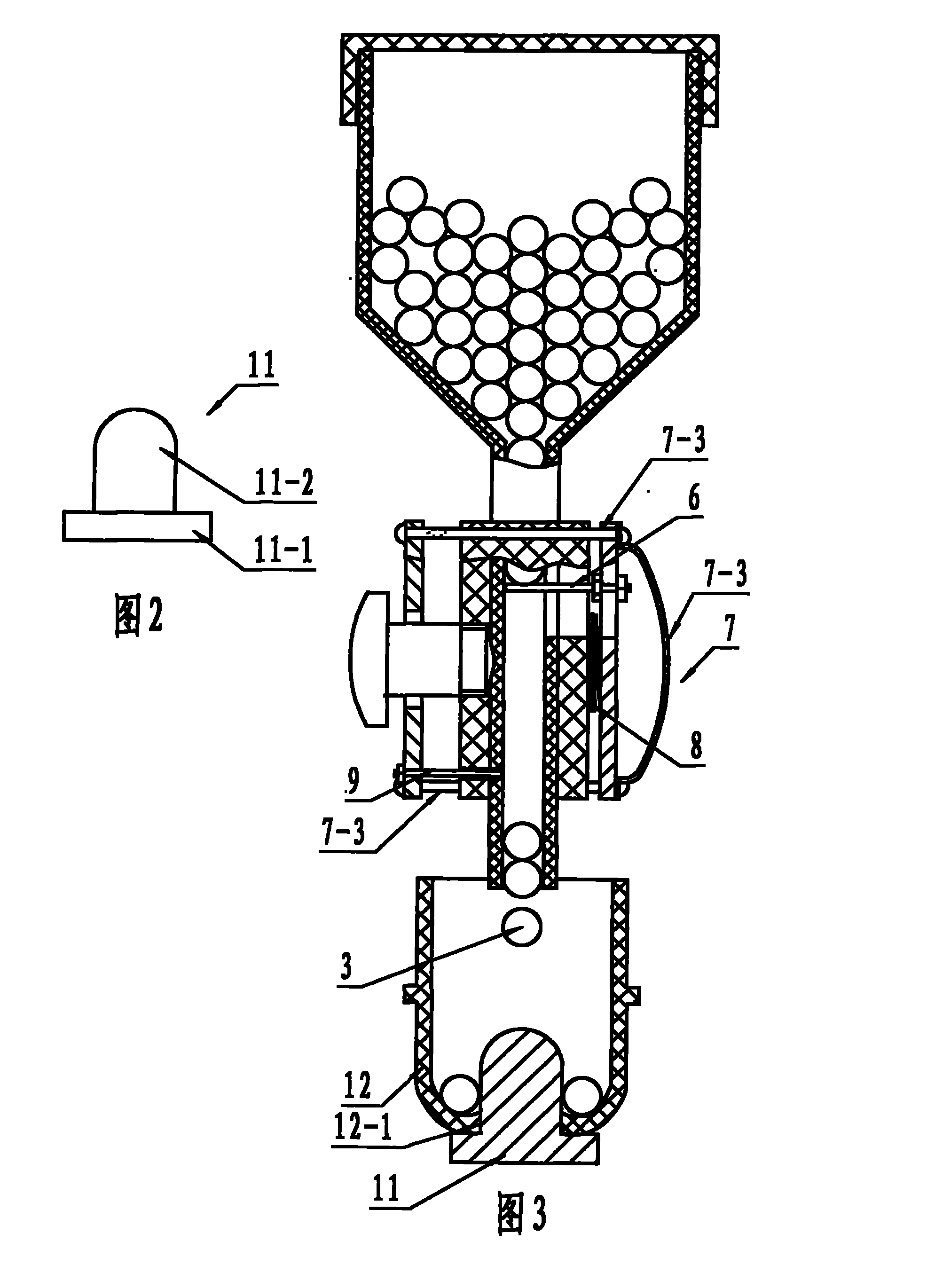 Quantification ball dripping device assembly