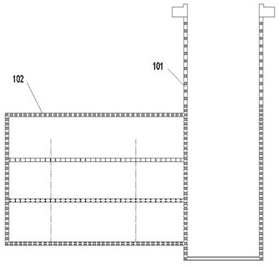 Method for building crossover large section by arranging vertical shaft above underground excavation section of subway