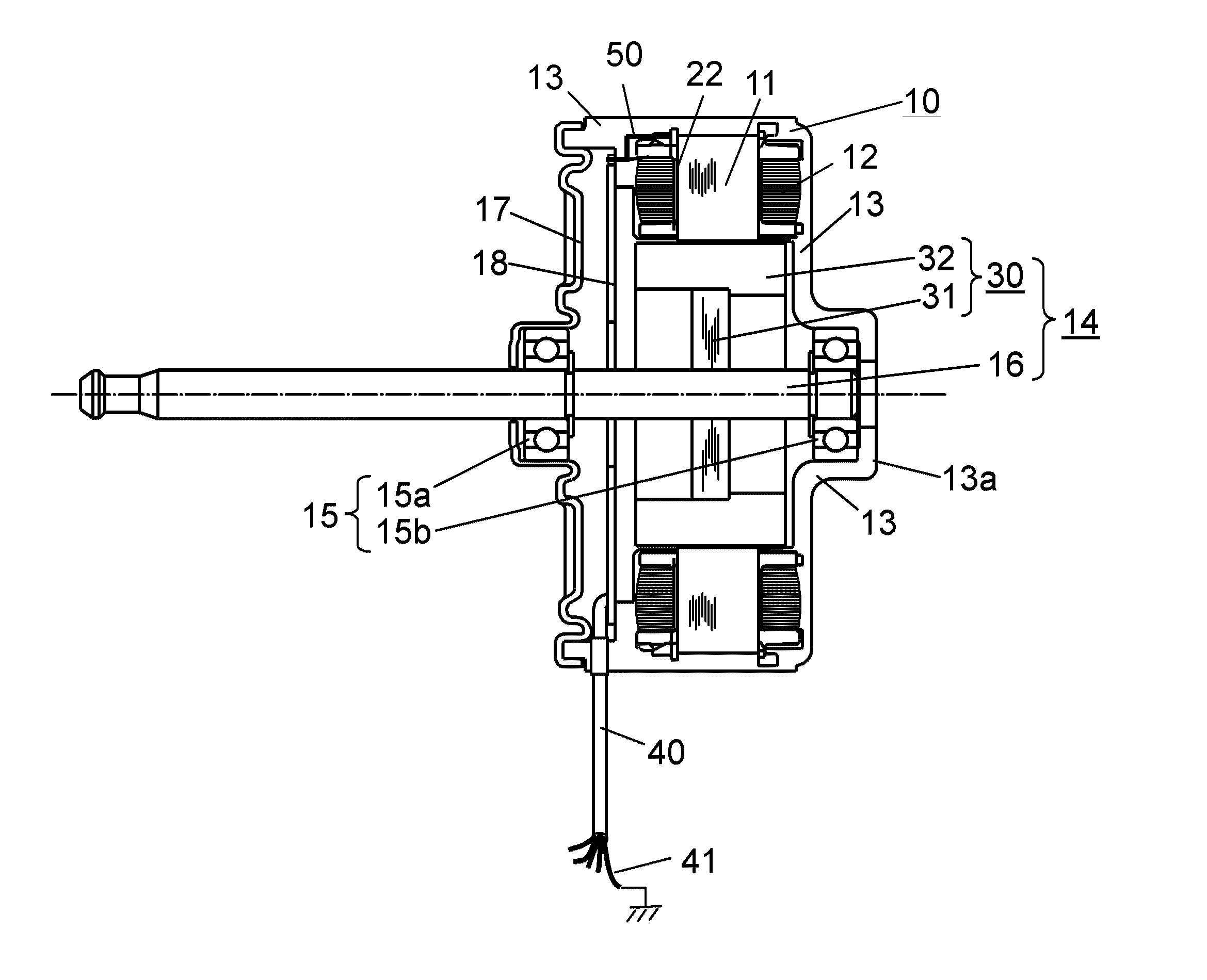 Motor and electric device using same