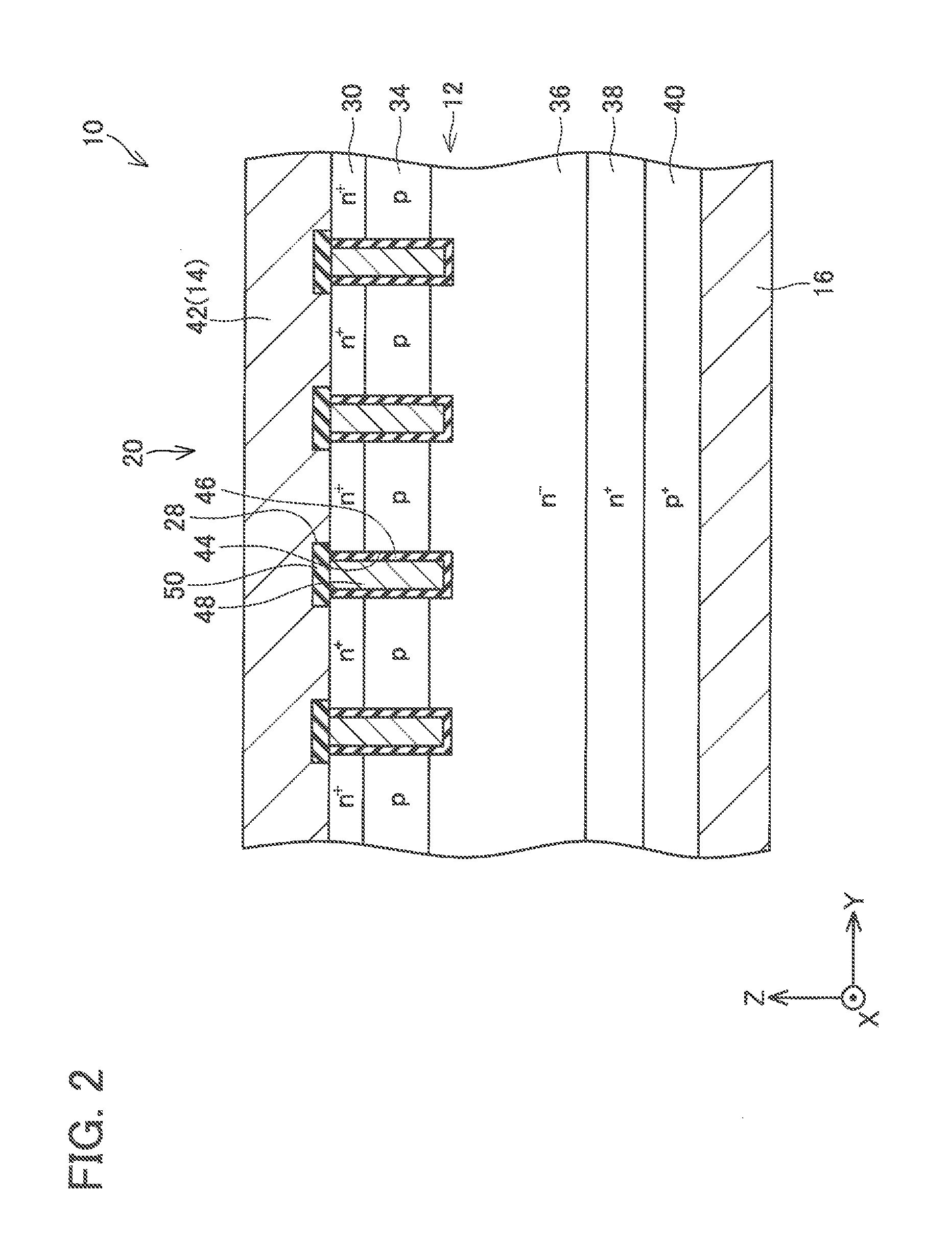 Semiconductor device comprising a main region, a current sense region, and a well region