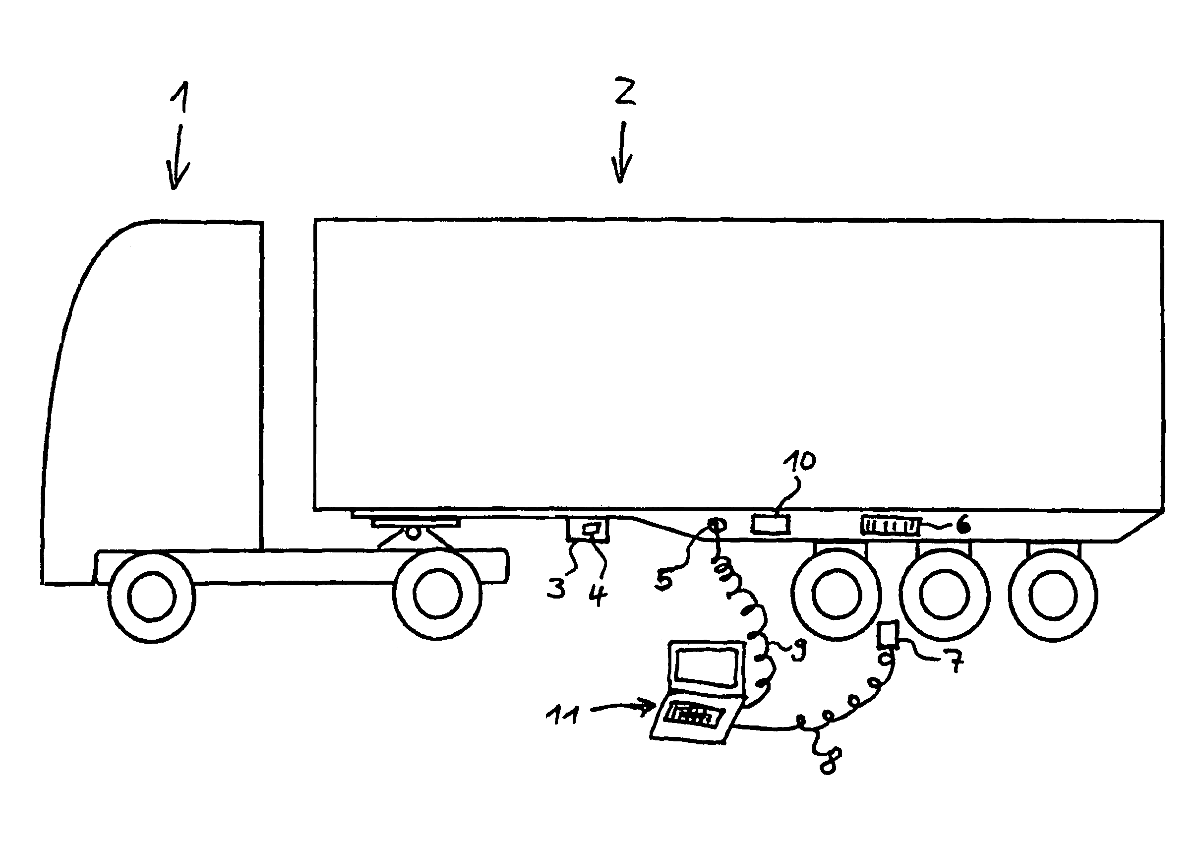 Commercial vehicle trailer and method for avoiding error in the storage of vehicle data therein