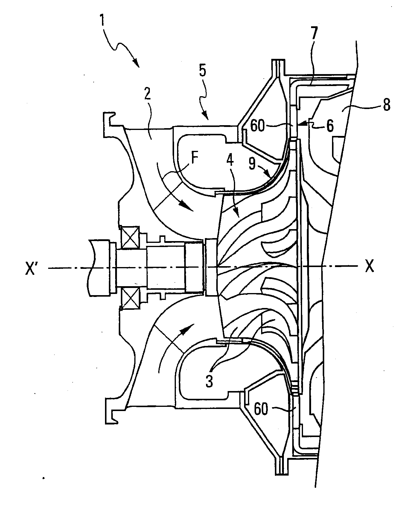 Gas turbine diffuser blowing method and corresponding diffuser