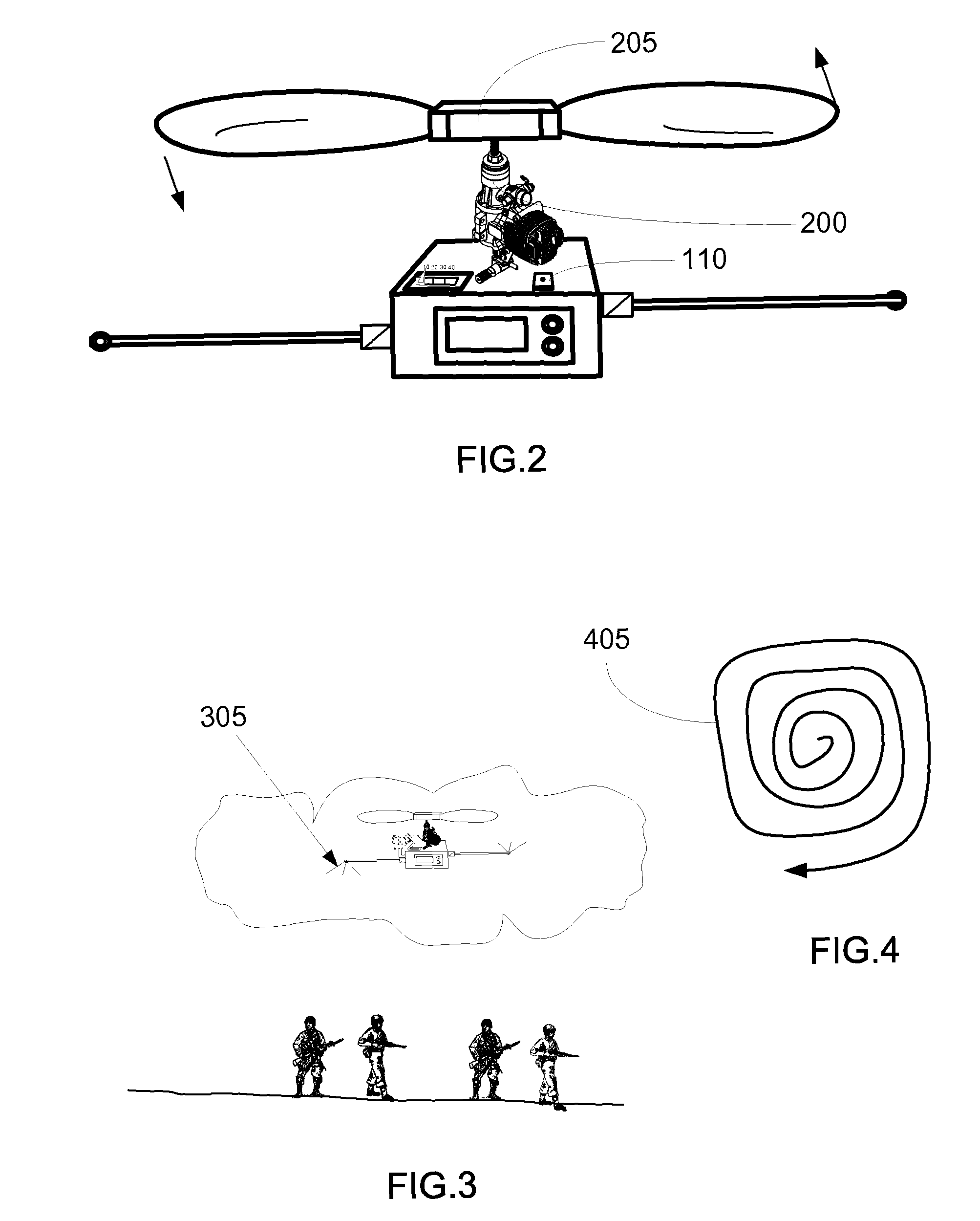 Aerial smoke generator system