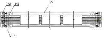 Core-penetrating pull-type pedestal for pre-tensioned pre-stressing U-shaped beam and construction method thereof