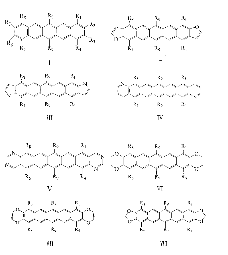 Inorganic-pentacene like substance compound semiconductor material and preparation method thereof