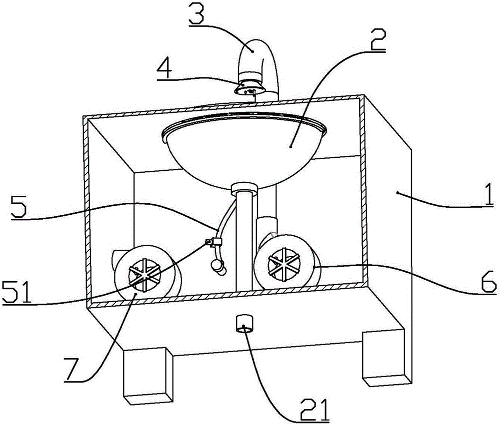 An automatic hand washing machine