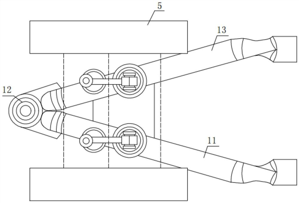 V-shaped intelligent feedback shock-absorption power generation device based on magnetic induction line cutting