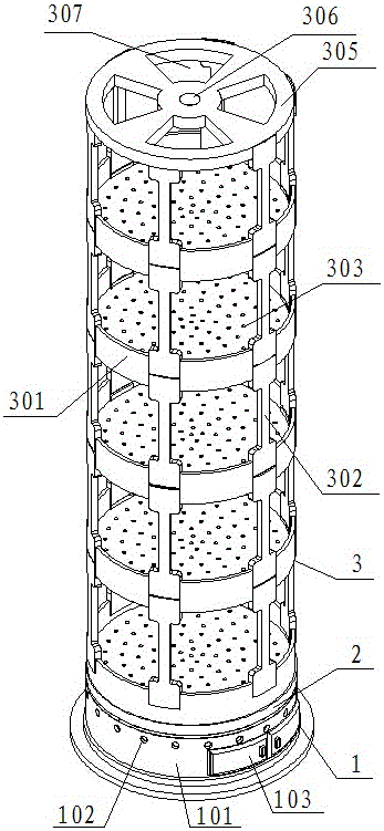 Three-dimensional greenhouse family vegetable garden with 360-degree rotation and no dead angle to collect sunlight