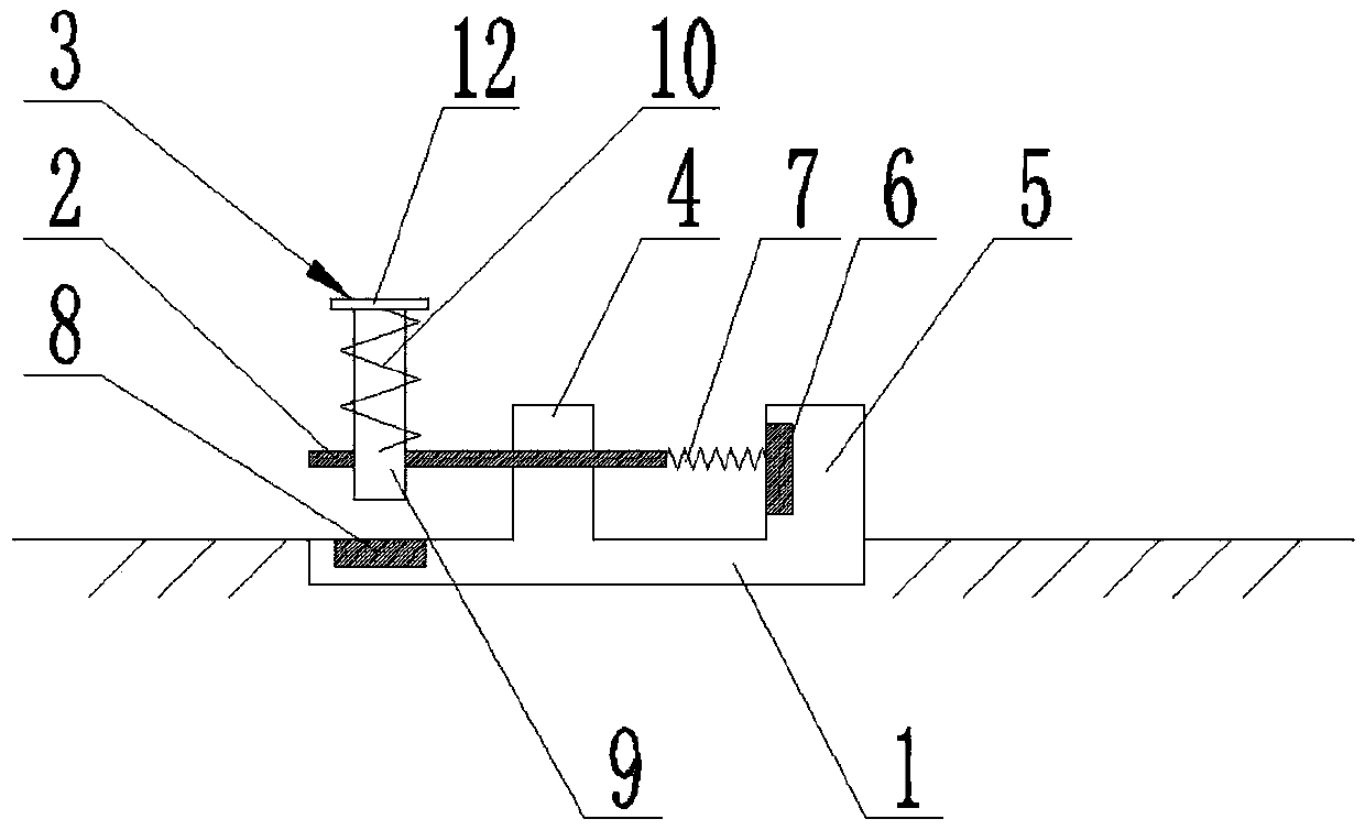 Ground lock and ground lock control method for rolling shutter door