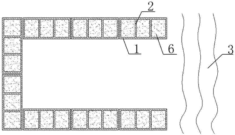 Combined concrete rectangular sunk well basin and construction method thereof
