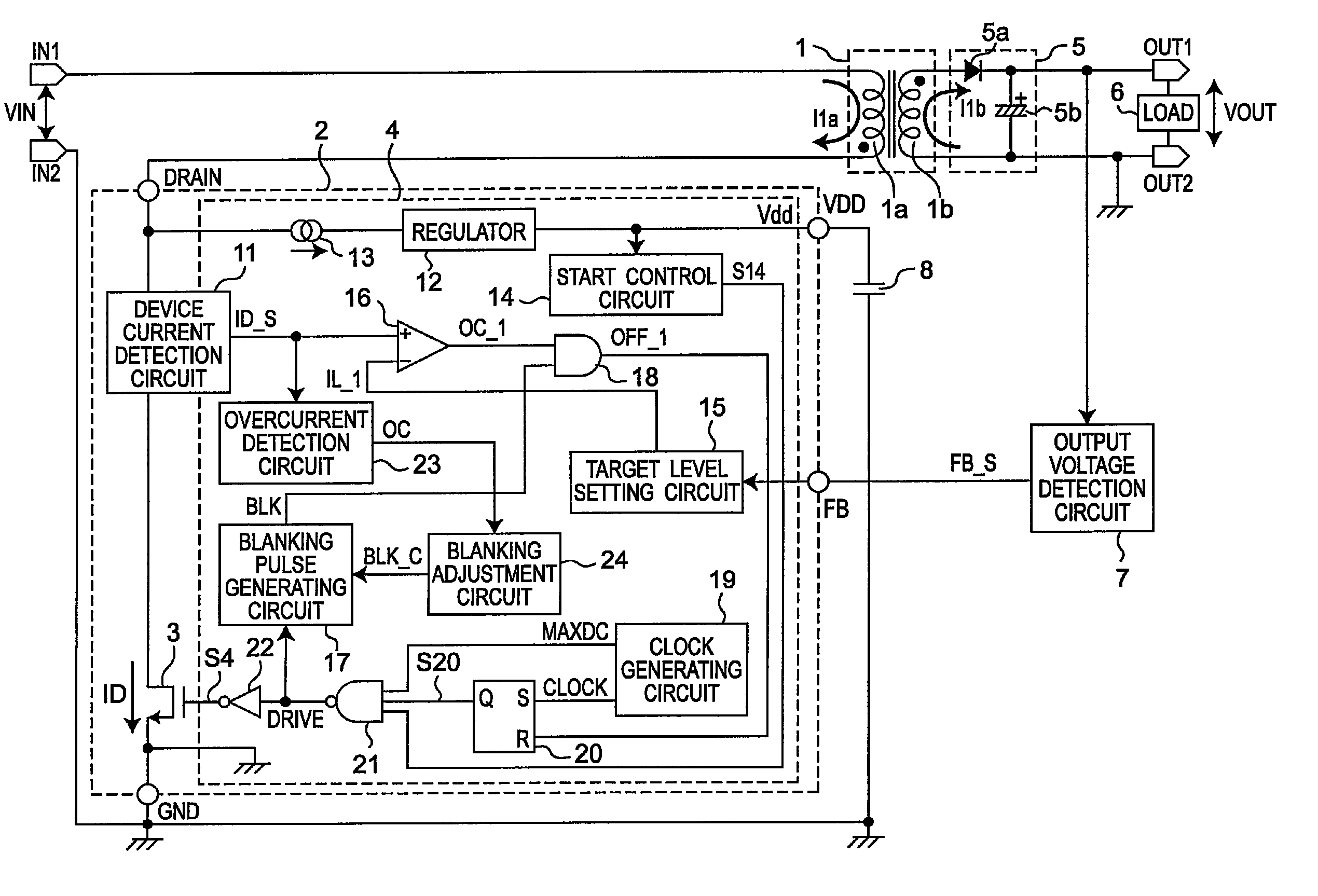 Switching control circuit, semiconductor device and switching power source apparatus