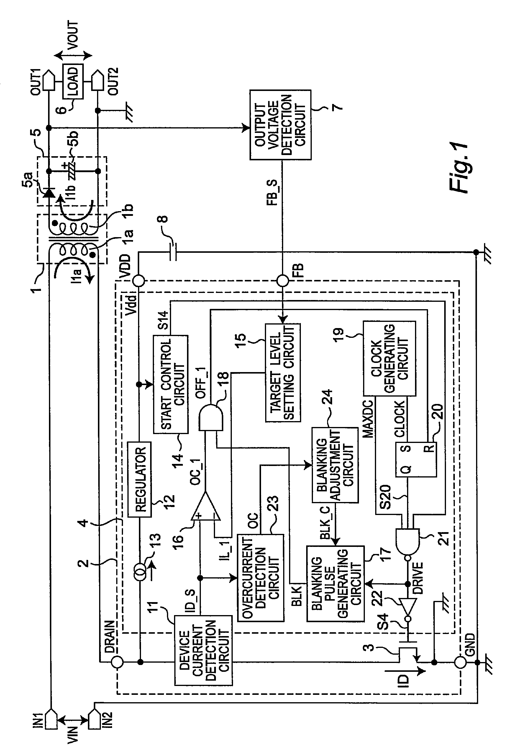Switching control circuit, semiconductor device and switching power source apparatus