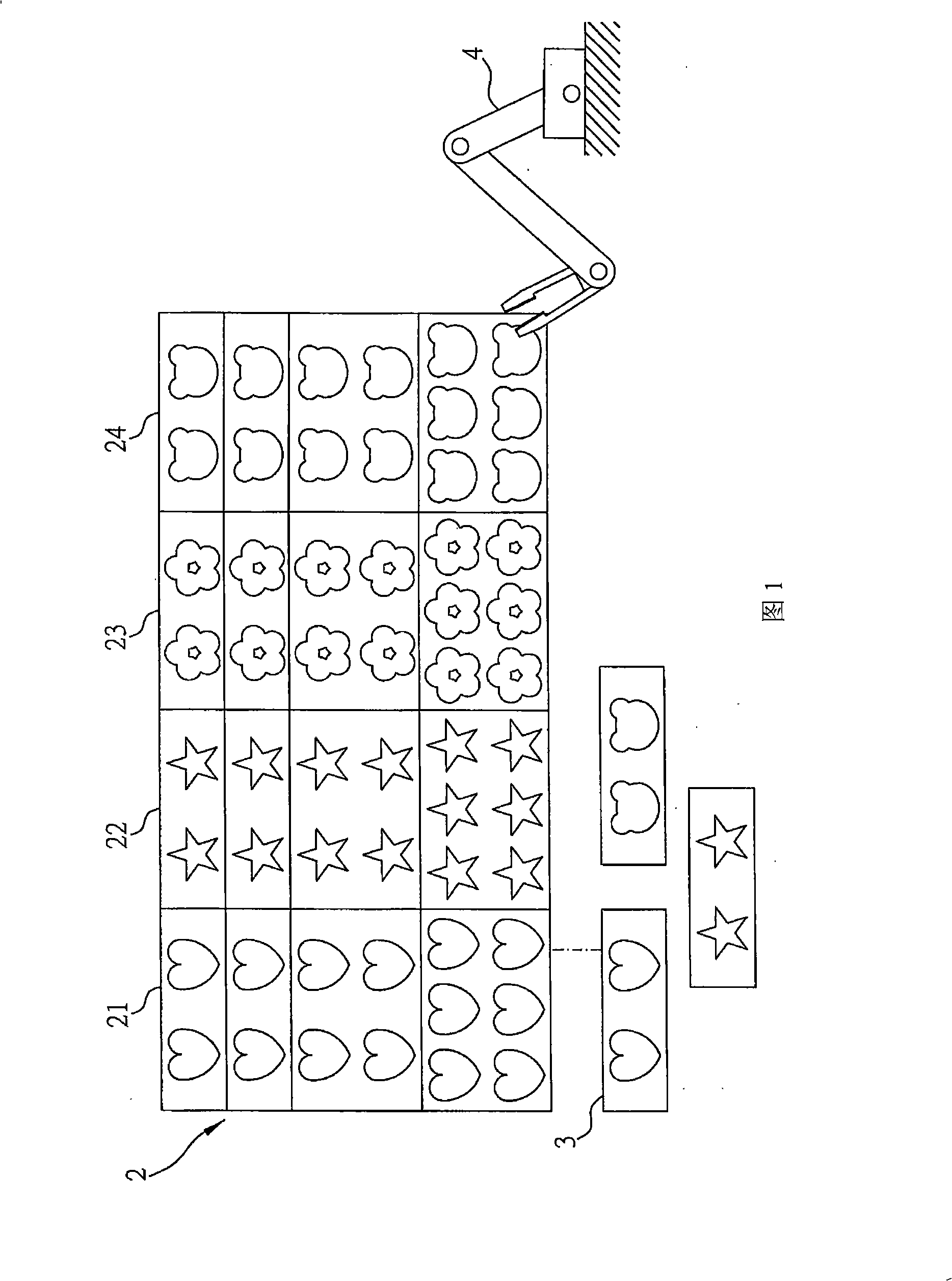 Food forming device and foods producing system having the device