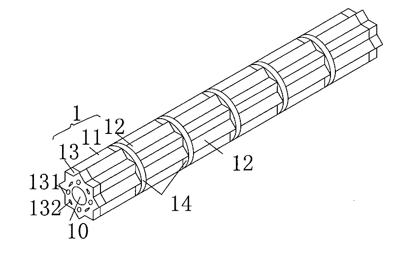 Square-prism-reinforced pipe pile and machining method thereof