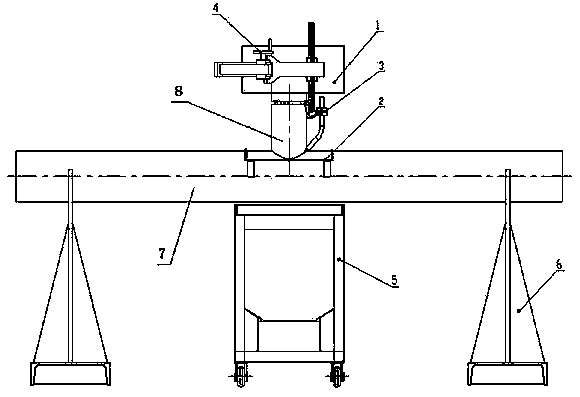 Small-cylinder-diameter-ratio pipe connector submerged arc saddle-shaped automatic welding method