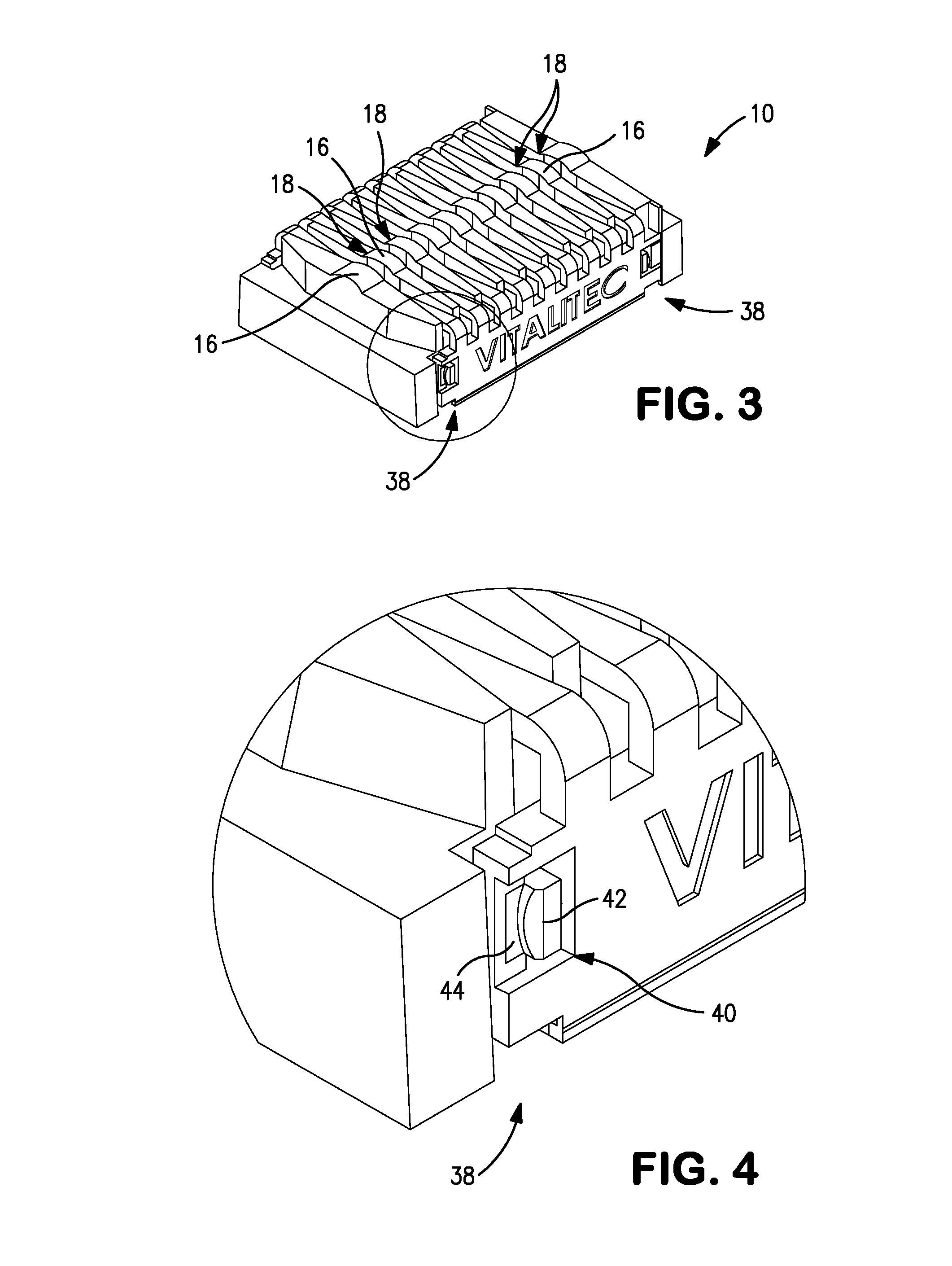 Cartridge for surgical fasteners with integrated lock system