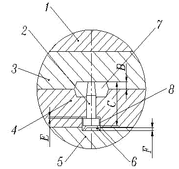 Integrated circuit plastic packaging mold for preventing horizontal overflowed material at cored hole