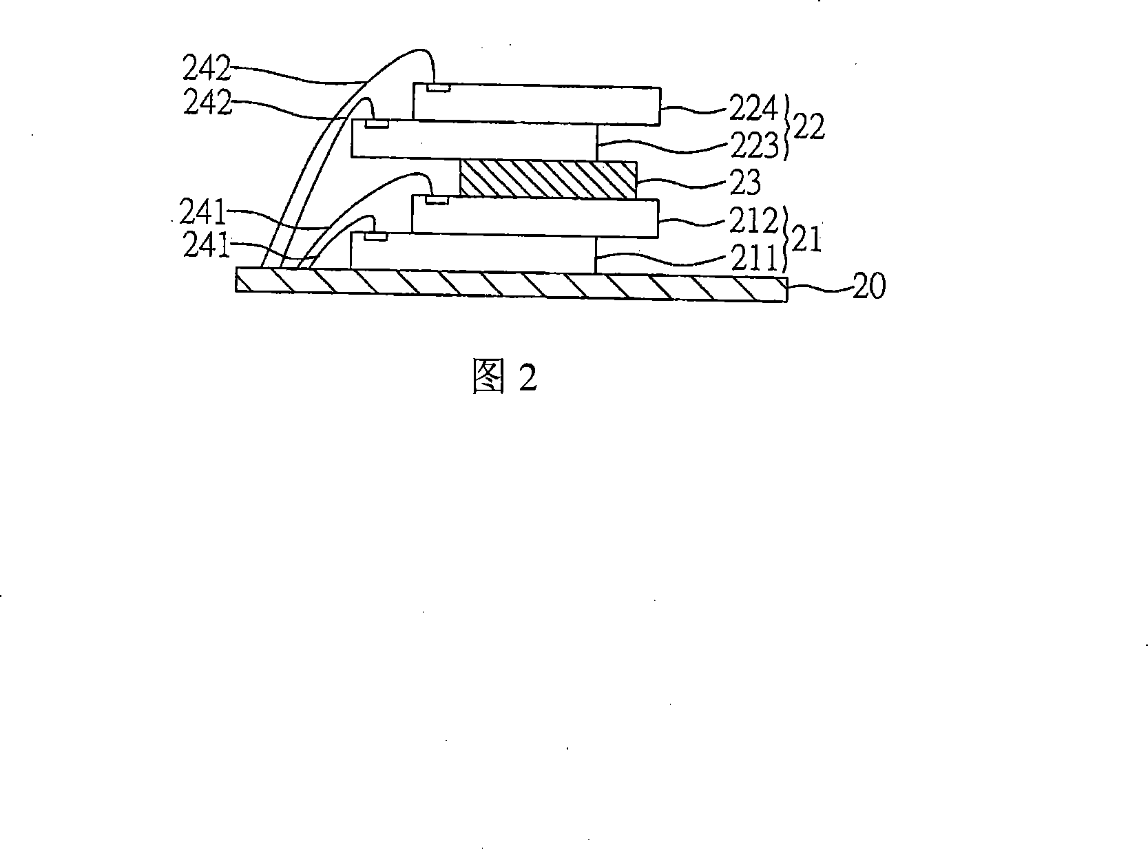 Multi-chip stacking structure and its making method