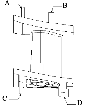 Precision casting method for column crystal guide vanes of gas turbine