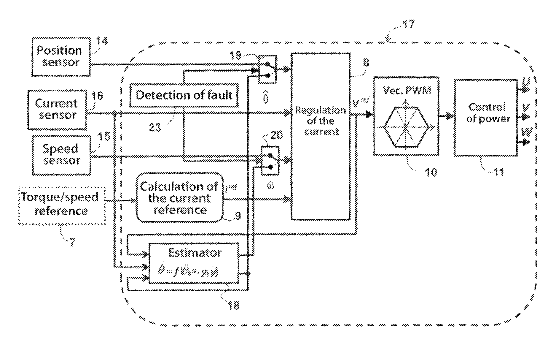 Method for estimating the angular position of the rotor of a polyphase rotary electrical machine, and application to the control of a polyphase inverter for such a machine