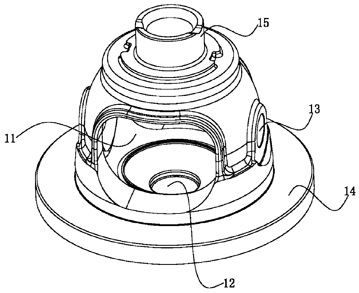 Differential mechanism of automobile front drive gearbox