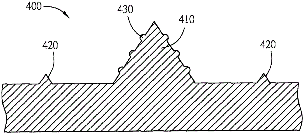 Patterned structural substrate and optoelectronic semiconductor element