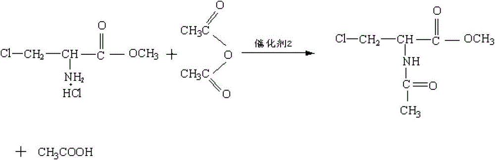 Method for preparing N-acetyl-beta-chlorine-L-alanine methyl ester