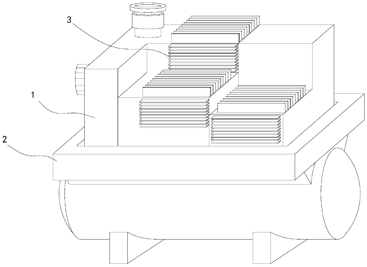 Three-stage screw compressor