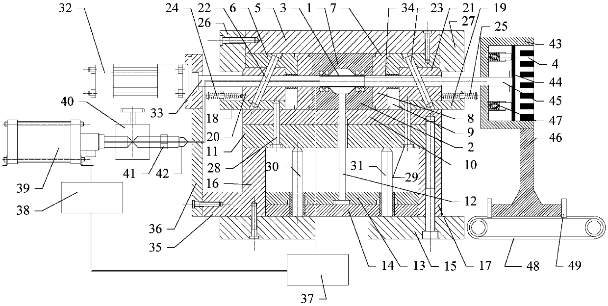 Pipe fitting composite forming device