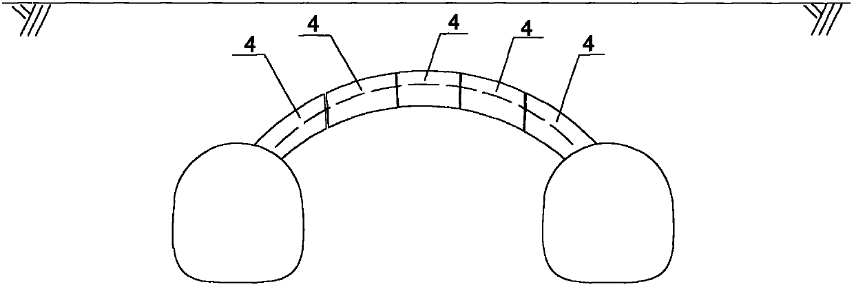 Construction method for compound construction of large-scale underground space structure by holes, groove and piles