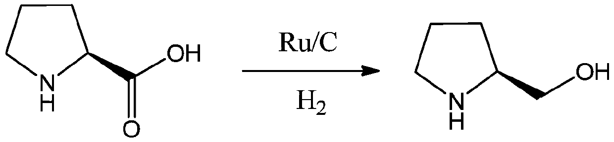 A kind of preparation method of l-prolinol