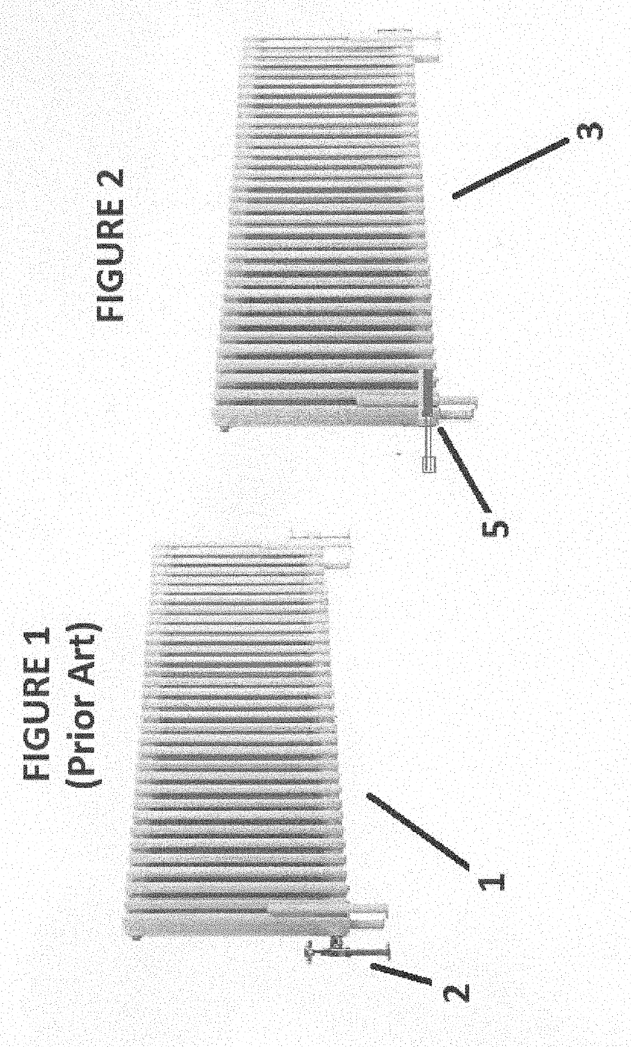 Variably heatable radiator